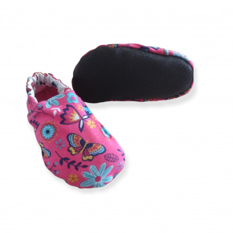 Anti-slip slippers - butterfly/pink