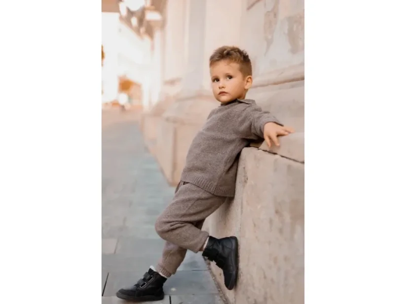Baby Bare Shoes Febo winter Black