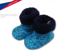 Children's slippers boots ROCKINO turquoise
