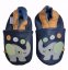 Hopi Hop leather slippers BLUE ELEPHANT