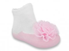 Befado - ponožkoboty - růžové s ozdobou