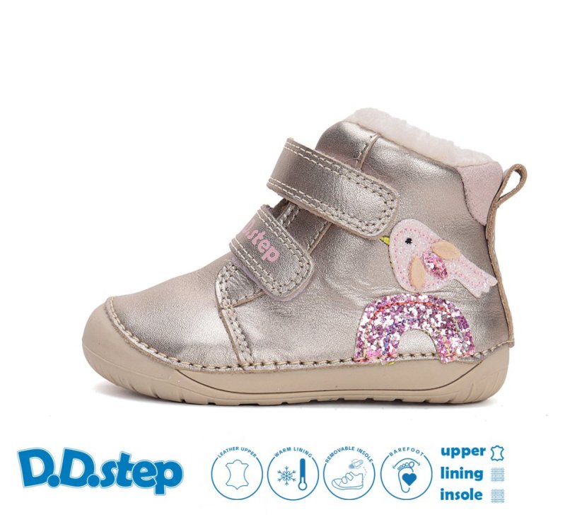 D.D. STEP barefoot zimní W070-52624A cream