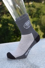socks SURTEX AEROBIC - 70 % MERINO - šedá