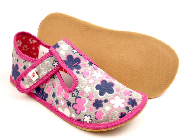 slippers Ef barefoot 395 Kwiaty Fluo