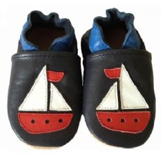 Hopi Hop leather slippers SAILING BOAT