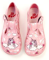 bačkory Ef barefoot 395 Pink Unicorn