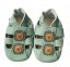 Hopi Hop leather slippers sandals GREEN-GREY