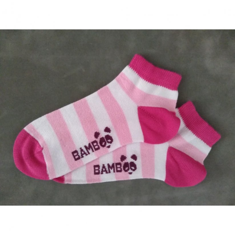 Trepon - KUBÍK bamboo socks - pink/white