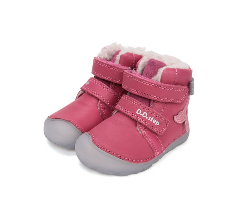D.D. STEP barefoot zimní W073-52684B dark pink