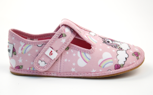 bačkory Ef barefoot 395 Pink Unicorn