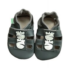 Hopi Hop Barefoot slippers sandals grey Zebra