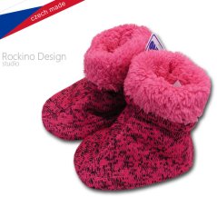 Children's slippers boots ROCKINO pink