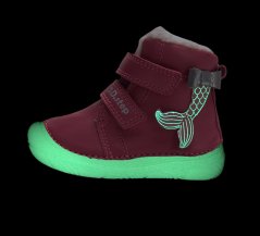 D.D. STEP barefoot zimný W073-52684B dark pink