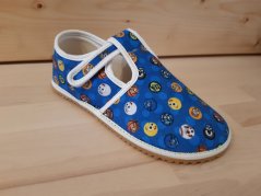 papuče Jonap barefoot - modré lopty