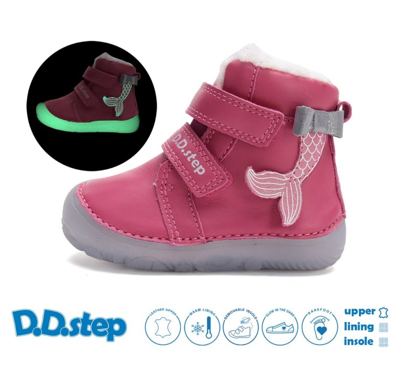 D.D. STEP barefoot winter W073-52684B dark pink