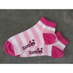Trepon - KUBÍK ponožky z bambusové viskózy - růžovo-bílé
