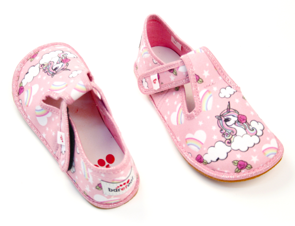 bačkory Ef barefoot 395 Pink Unicorn