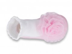 Befado - ponožkoboty - růžové s ozdobou
