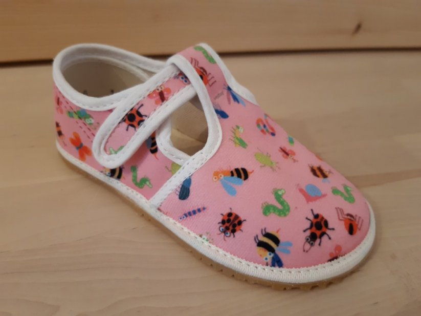 slippers Jonap barefoot - pink - beetles